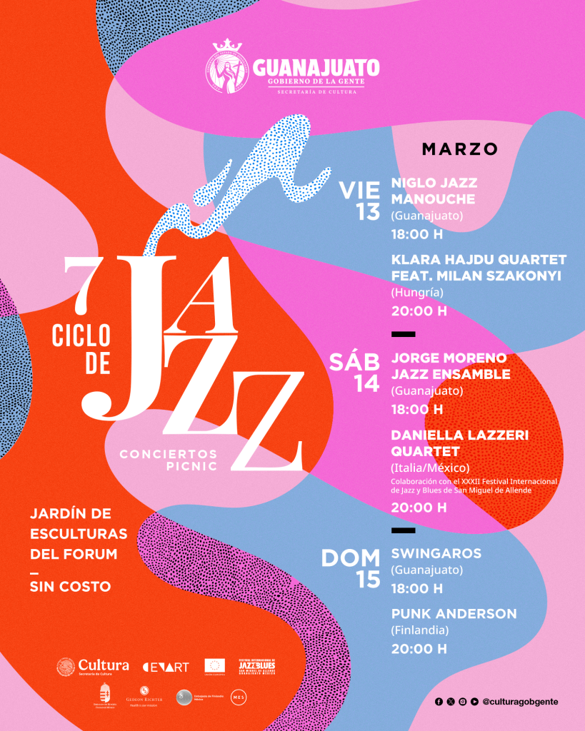 7° Ciclo de Jazz 2026 en el Jardín de las Esculturas de Guanajuato